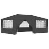 Professional Party Tent with Side Walls 13.1'x19.7' Anthracite 0.3 oz/ftÂ²