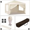 10'x10' EZ Pop Up Canopy Outdoor Portable Party Folding Tent with Removable Sidewalls + Carry Bag + 4pcs Weight Bag