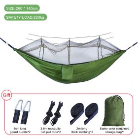 Sleeping hammock Outdoor Parachute Camping Hanging Sleeping Bed Swing Portable Double Chair wholesale (Color: Upgrade light green)