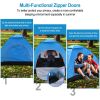 4 Persons Camping Waterproof Tent Pop Up Tent Instant Setup Tent w/2 Mosquito Net Doors Carrying Bag Folding 4 Seasons