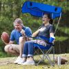 Foldable Beach Canopy Chair Sun Protection Camping Lawn Canopy Chair 330LBS Load Folding Seat